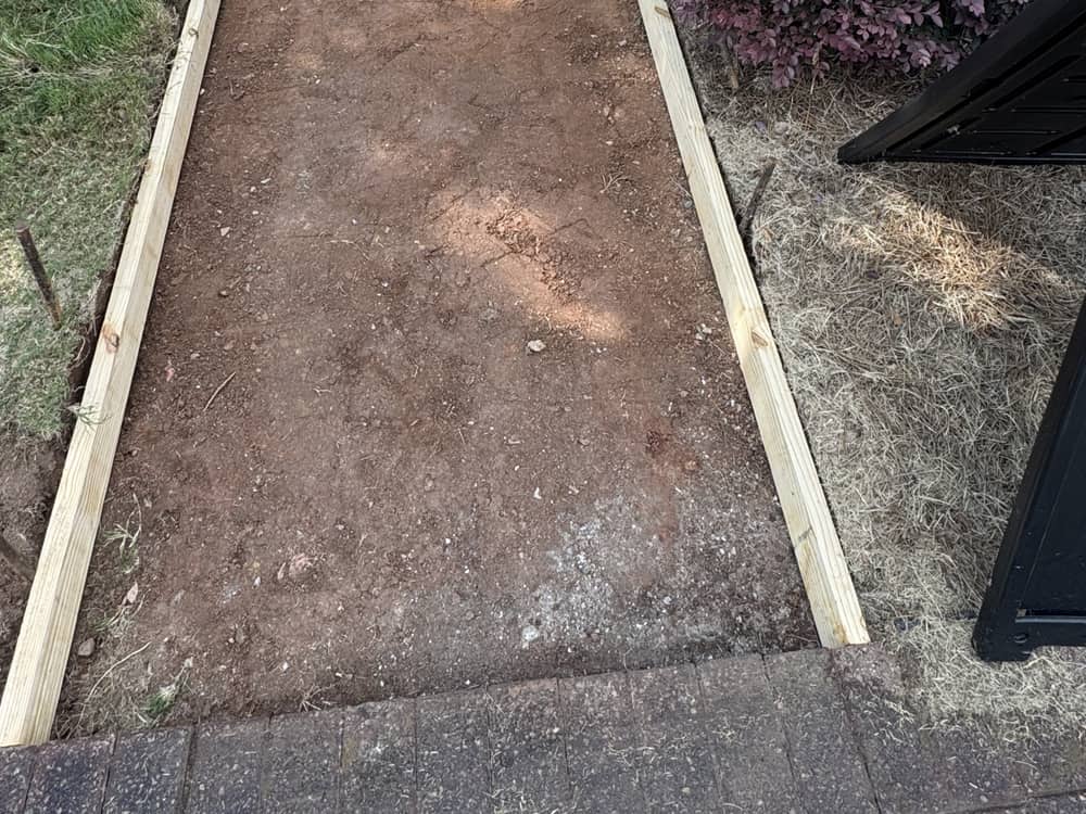 Graded and formed sidewalk base ready for concrete
